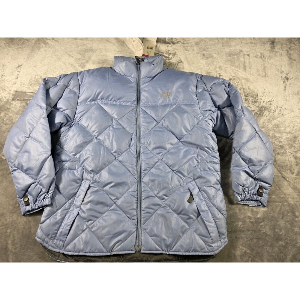 NWT North Face Tamba Kosi Girls Youth XL Quilted Goose‎ Down Puffer Jacket Blue